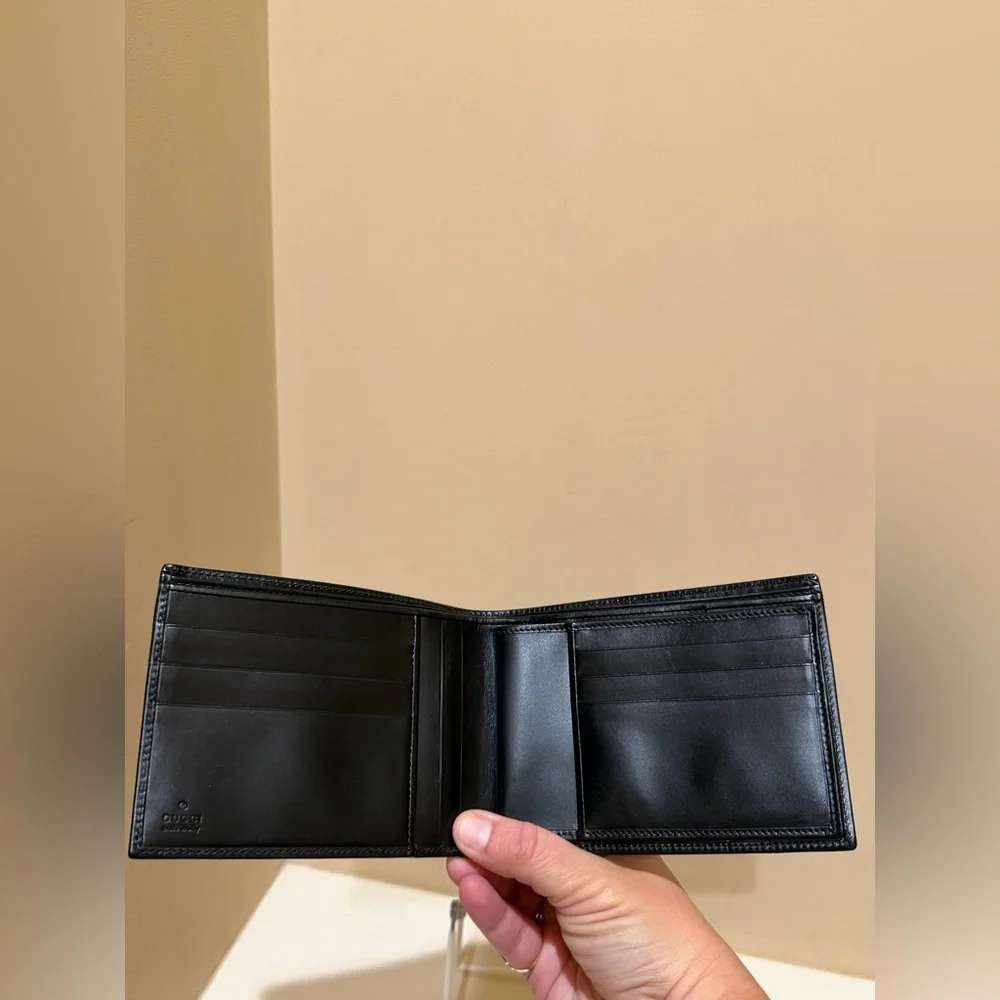Gucci Black Leather Tom Ford Era Bifold Large Wallet